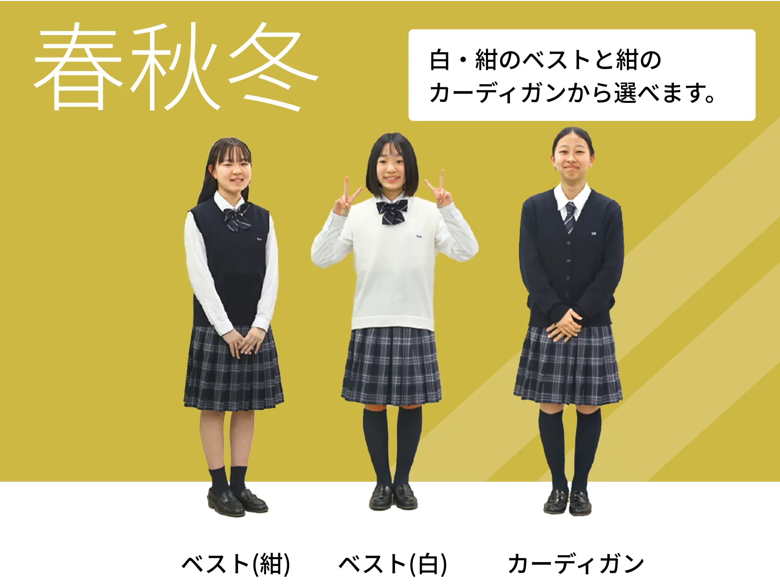 穎明館中学高等学校 女子制服(セーター着用)