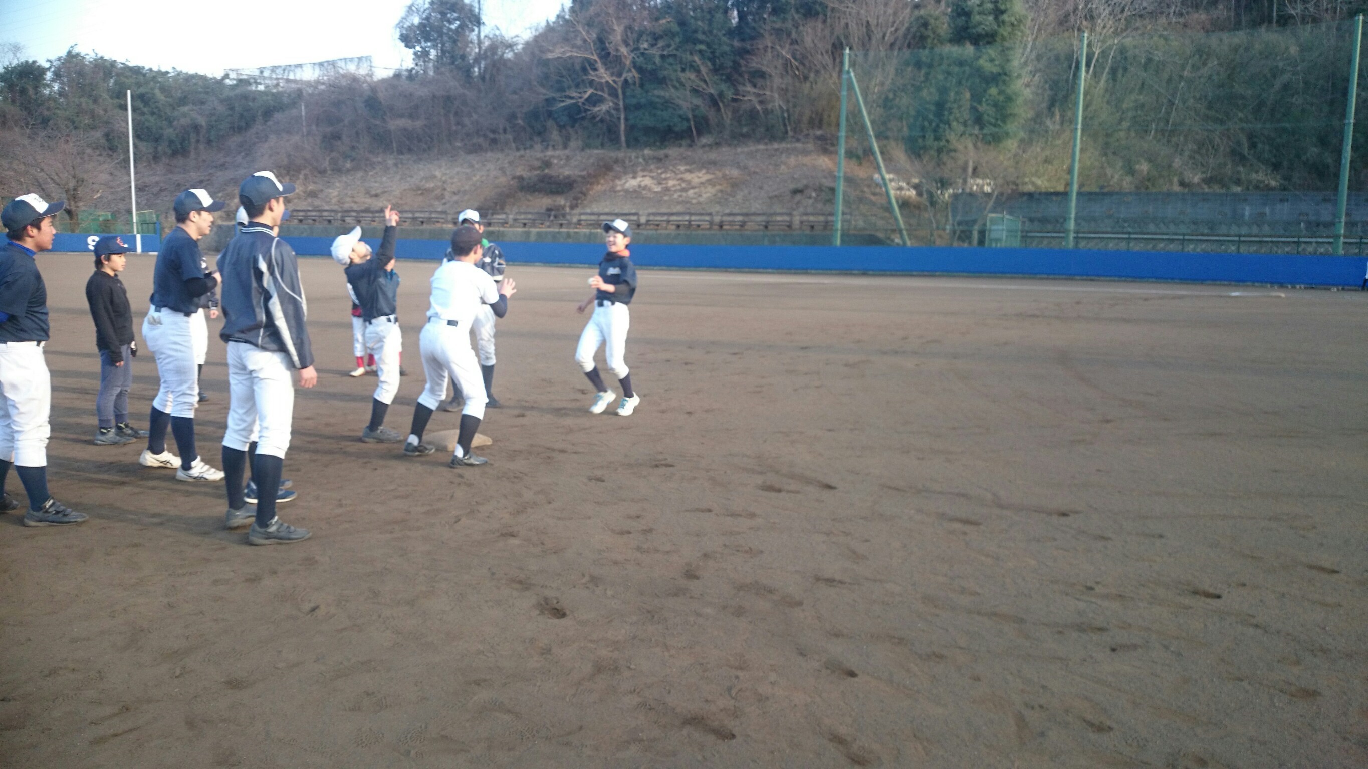 ベースランニング勝負　いい勝負でした